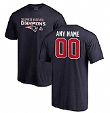 Customized Printed Men's New England Patriots Pro Line by Fanatics Branded Super Bowl LI Champions Personalized T-Shirt - Navy,baseball caps,new era cap wholesale,wholesale hats